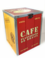 Scatola Cafe' Brasil 14 x14x18 cm Legno Con Chiusura
