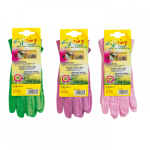 Guanti da giardino con pallini autobloccanti misura donna colori assortiti 1 paio