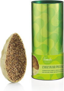 Venchi Uovo Chocoviar Bianco Al Pistacchio 330 g. Cilindro In Metallo