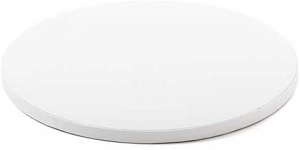 Cakeboard BIANCO rotondo 25 cm. diam. altezza 1,2 cm