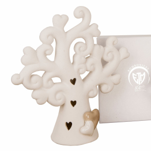 Albero 2 Cuori Con Luce Led Scatola h. 20 cm.