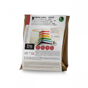 I78 By Silikomarkt Preparato In Polvere Per RAINBOW CAKE VERDE 100 g.