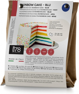 I78 By Silikomarkt Preparato In Polvere Per RAINBOW CAKE BLU 100 g. SENZA GLUTINE