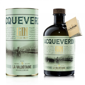 La Valdotaine Acqueverdi Gin 1 litro 43 Vol. GIFT TUBE