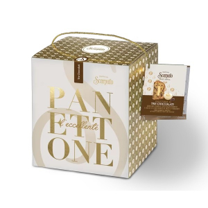 Scarpato Panettone Alto 3 Cioccolati 1 kg.