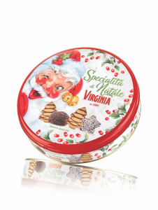 Virginia Scatola Latta Babbo Natale Stelline Alberrelli Dolcetti 260 g-
