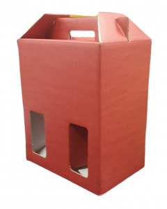 Scatola Portabottiglie 6 bottiglie con maniglia
