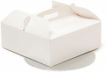 Scatola Porta Torta 23x23x10 cm. Con Cake Board Rotondo 22,5 cm.  x 3 mm.