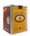 Scatola Cafe' Brasil 10,5x10,5x14 cm Legno Con Chiusura