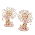 Jolly Albero della Vita Rosa con Tamburello H. 10 cm. set da 2 pezzi