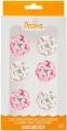 Fiori in zucchero - CORNIOLO ROSA e BIANCO 6 fiori