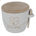 Allegria Tazza 9 cm con chiusura e cucchiaino