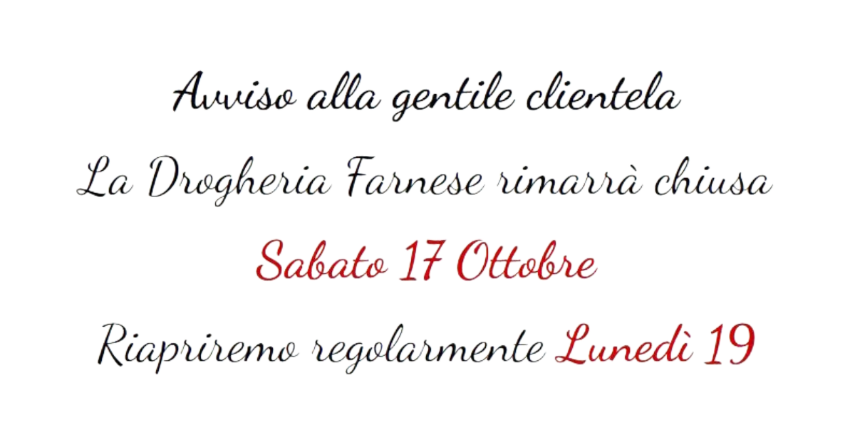 orario sabato 17 ottobre